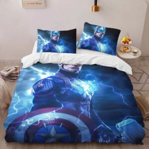 Alternative view of Captain America Hammer Duvet Cover