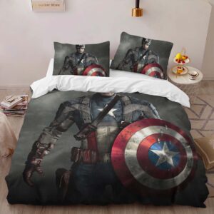 Alternative view of Captain America Marvel 06 Duvet Cover