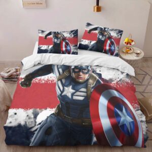Alternative view of Captain America Marvel 07 Duvet Cover