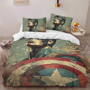 Alternative view of Captain America Marvel 08 Duvet Cover