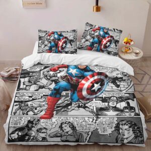 Alternative view of Captain America Marvel 09 Duvet Cover