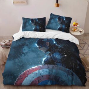 Alternative view of Captain America Marvel 11 Duvet Cover