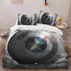 Alternative view of Captain America Shield 2 Duvet Cover