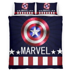 Captain America Shield Duvet Cover