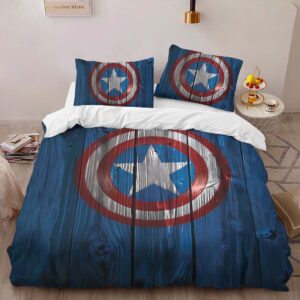 Alternative view of Captain America Shield 3 Duvet Cover