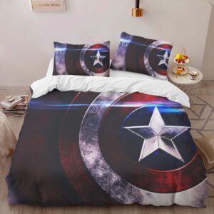 Alternative view of Captain America Shield 4 Duvet Cover