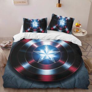 Alternative view of Captain America Shield 5 Duvet Cover