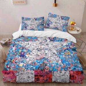 Alternative view of Captain America vs Red Skull Duvet Cover