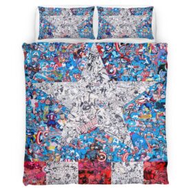Captain America vs Red Skull Duvet Cover