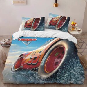 Alternative view of Cars 95 Lightning McQueen 11 Duvet Cover