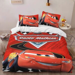 Alternative view of Cars 95 Lightning McQueen 12 Duvet Cover