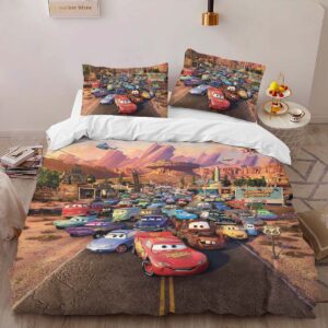 Alternative view of Cars 95 Lightning McQueen 18 Duvet Cover