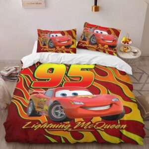 Alternative view of Cars 95 Lightning McQueen 2 Duvet Cover