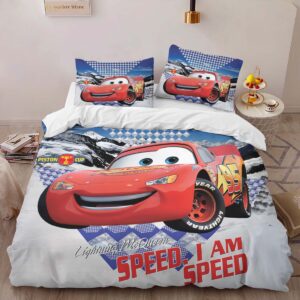 Alternative view of Cars 95 Lightning McQueen 20 Duvet Cover