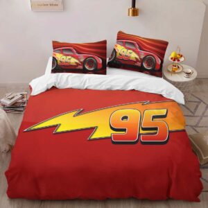 Alternative view of Cars 95 Lightning McQueen 9 Duvet Cover