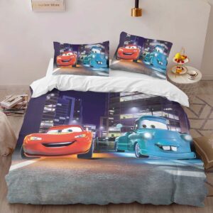 Alternative view of Cars 95 Lightning McQueen and Tokyo Mater Duvet Cover