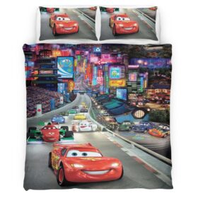 Cars 95 Lightning McQueen in Tokyo Street Duvet Cover