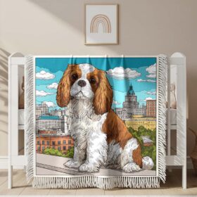 Cavalier King Charles Cocker Spaniel Woven Blanket