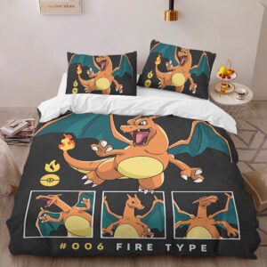 Alternative view of Charizard Pokemon 11 Duvet Cover