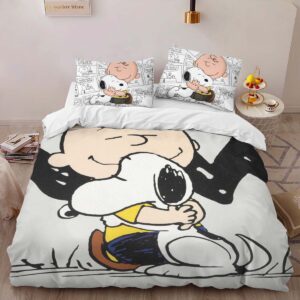 Alternative view of Charlie Brown and Snoopy Peanuts Duvet Cover