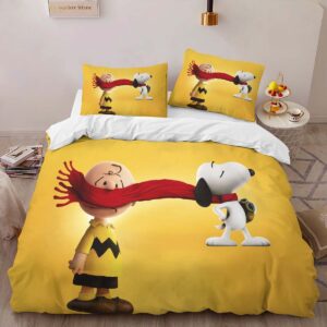 Alternative view of Charlie Brown and Snoopy Peanuts 2 Duvet Cover