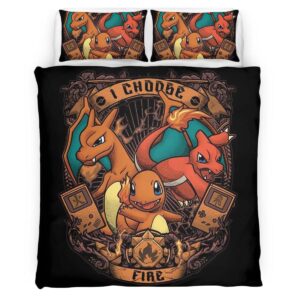 Charmander Charmeleon Charizard Fire Pokemon Duvet Cover