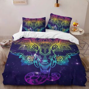 Alternative view of Colorful Elephant Style 02 Duvet Cover