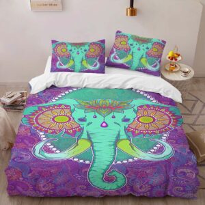 Alternative view of Colorful Elephant Style Duvet Cover