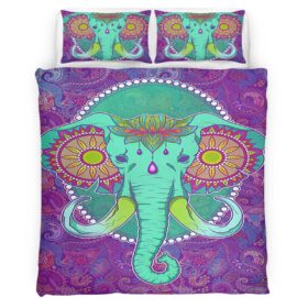 Colorful Elephant Style Duvet Cover