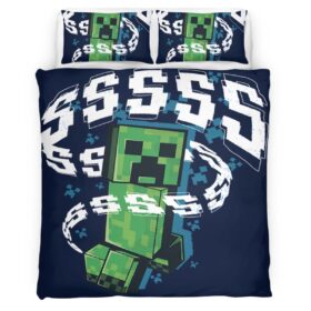 Creeper in Minecraft Game 03 Duvet Cover