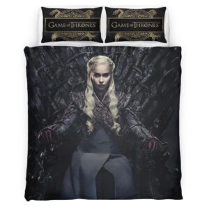 Daenerys Targaryen on the Iron Throne Duvet Cover