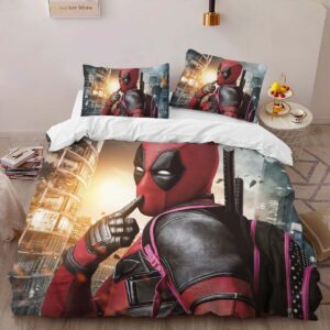Alternative view of Deadpool Duvet Cover