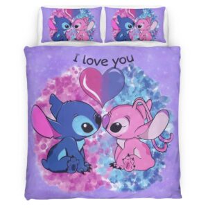 Disney Stitch And Angle In Love 2 Duvet Cover