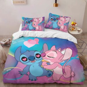 Alternative view of Disney Stitch And Angle In Love 3 Duvet Cover