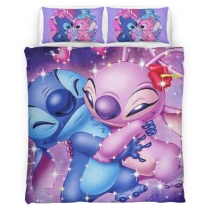 Disney Stitch And Angle In Love Duvet Cover