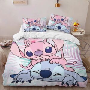 Alternative view of Disney Stitch and Angle 3 Duvet Cover