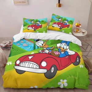 Alternative view of Donald Duck And Daisy Duck Ride Car Picnic Duvet Cover