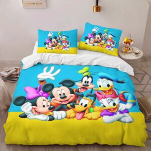 Alternative view of Donald Duck Daisy Duck Mickey Mouse Goofy And Pluto Cartoon Duvet Cover