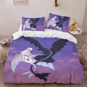 Alternative view of Dragons Toothless and Lightfury 10 Duvet Cover
