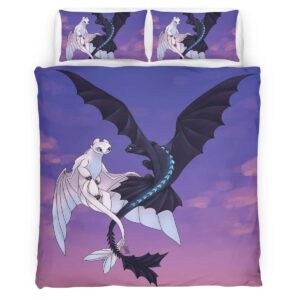 Dragons Toothless and Lightfury 10 Duvet Cover