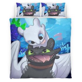 Dragons Toothless and Lightfury 12 Duvet Cover