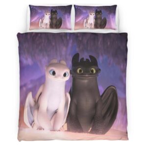 Dragons Toothless and Lightfury 14 Duvet Cover