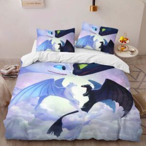 Alternative view of Dragons Toothless and Lightfury 2 Duvet Cover
