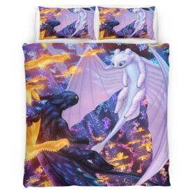 Dragons Toothless and Lightfury Duvet Cover