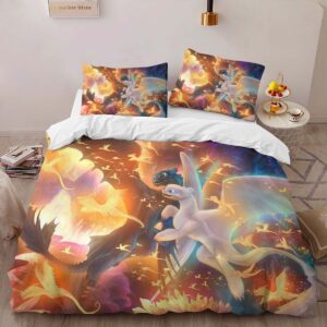 Alternative view of Dragons Toothless and Lightfury 3 Duvet Cover