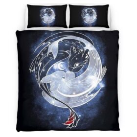 Dragons Toothless and Lightfury 7 Duvet Cover