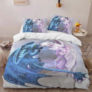 Alternative view of Dragons Toothless and Lightfury 8 Duvet Cover