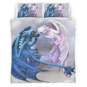 Dragons Toothless and Lightfury 8 Duvet Cover