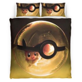 Eevee Evolution Pokemon Ball Duvet Cover