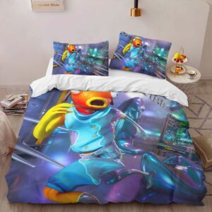 Alternative view of Fishsticks Run Fortnite Skin Duvet Cover